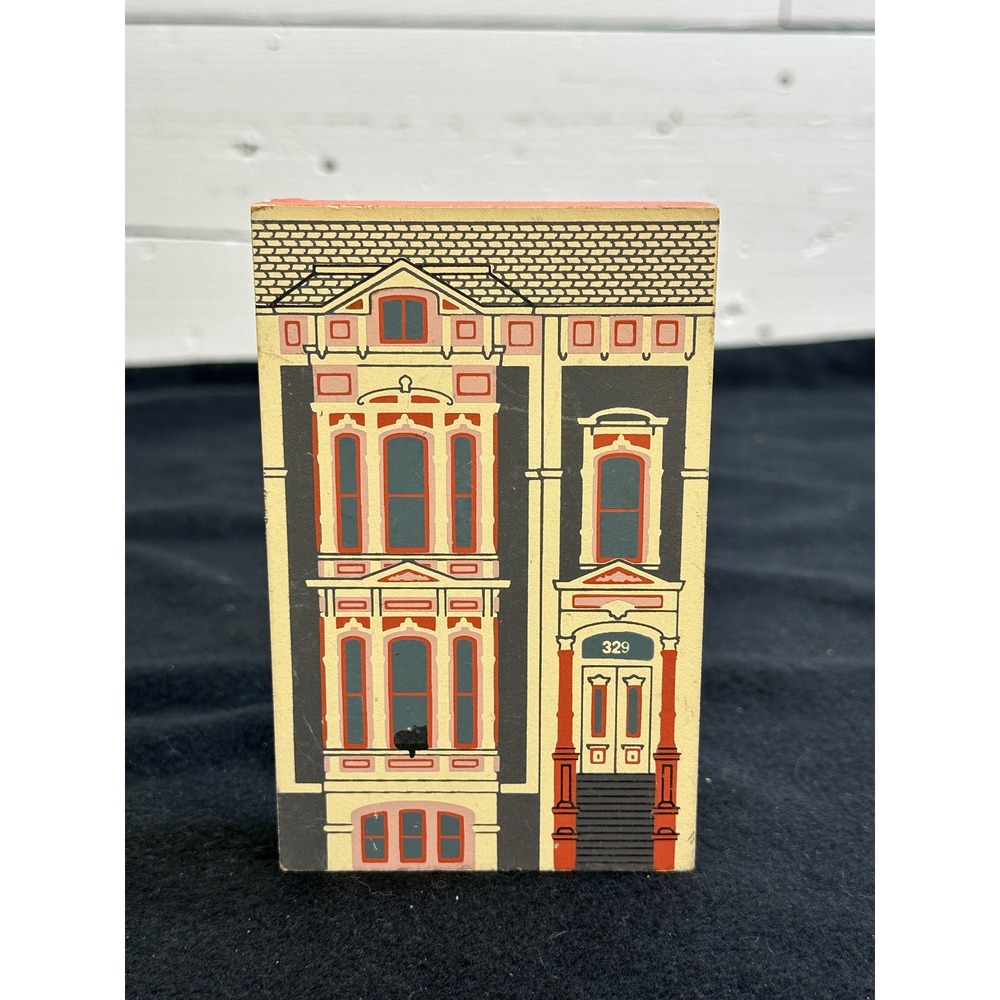 Cats Meow Village Victorian House 329 Wooden Block Shelf Sitter Decor